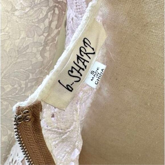 NWOT Lavender Ombre Lace Romper Mini Dress w/ Shorts Womens S Party/Cocktail - Picture 9 of 9